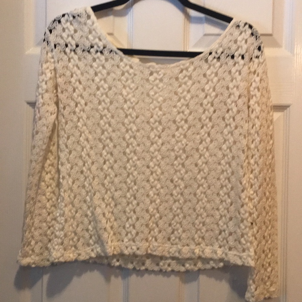 Black poppy knit top